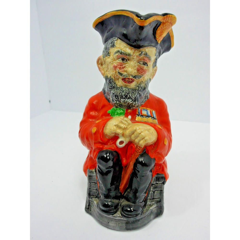 VINTAGE BURLEIGH E.T. BAILEY SCULPTURE CHELSEA PENSIONER TOBY COLLECTIBLE/18
